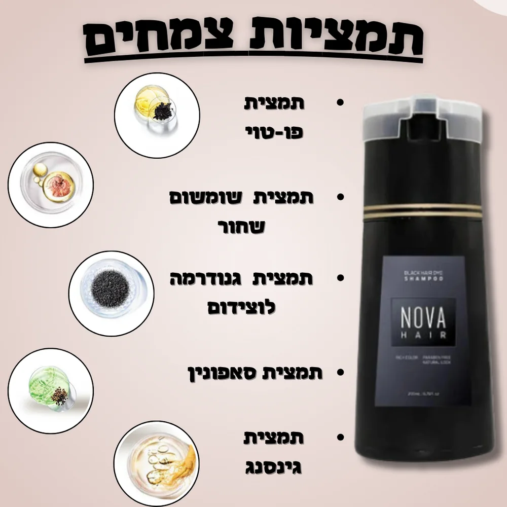 בקבוק נובה עם תמציות הצמחים שבו